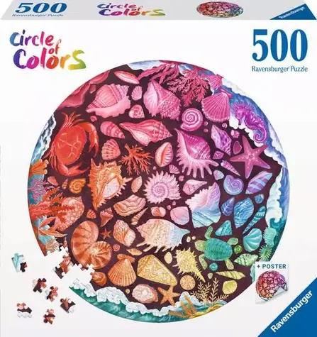 Ravensburger Kruhové puzzle: Mušle / 500 dielikov / od 12 rokov