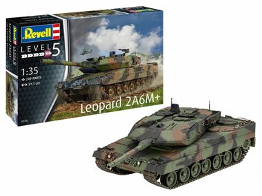 Revell Leopard 2A6M+ / Plastikový model / 1:35 / Počet dielikov: 249 / od 14 rokov