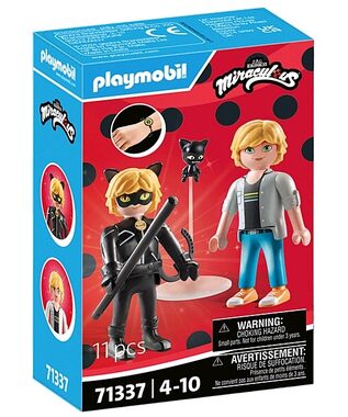 Playmobil® Miraculous 71337 Čarovná Lienka a Čierny kocúr: Adrien &amp; Čierny kocúr / Počet dielikov: 11 / od 4 rokov