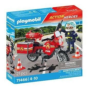 Playmobil® Action Heroes 71466 Hasičská motorka na mieste nehody / Počet dielikov: 21 / od 4 rokov