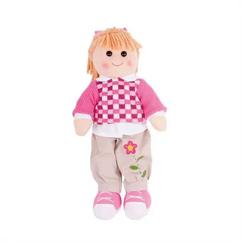 Bigjigs Toys Látková bábika Melanie 38 cm / od 0 rokov