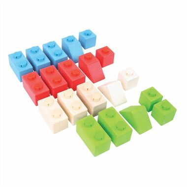 Bigjigs Baby Drevené Spojkocky Primary set / od 1 roka