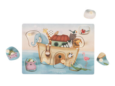 Little Dutch Vkladacie puzzle so zvukom Noemova archa / od 12 mesiacov