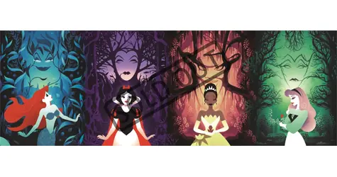 Clementoni - Puzzle Panorama - Disney princeznej / 1000 dielikov / od 14 rokov 