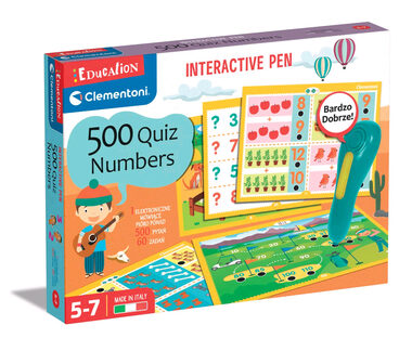 Clementoni Interaktívne pero - 500 kvízov - čísla / CZ / SK / HU / od 5 rokov 