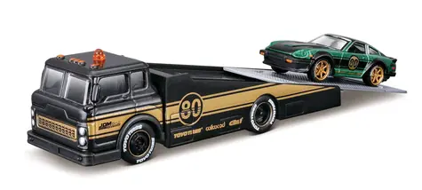 Maisto Design Elite Transport - Ramp Truck + 1980 Datsun 280ZX (S130) / mierka 1:64 / od 8 rokov 