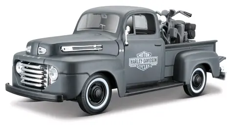 Maisto Harley-Davidson Custom 1948 Ford F-1 Pickup + 1:24 1942 WLA Flathead / mierka 1:24 / od 8 rokov 