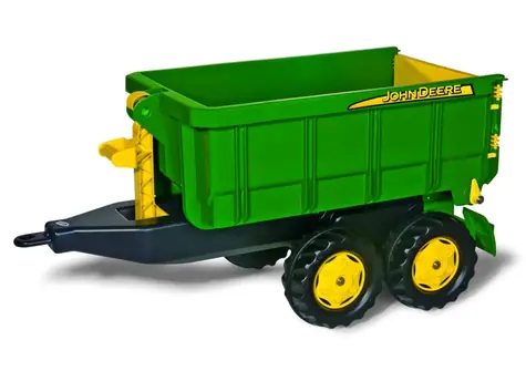 Rollytoys Vlečka za traktor John Deere vyklápacia zelená / od 3 rokov 