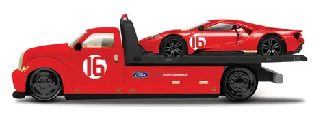 Maisto Flatbed - 2022 Ford GT Heritage Edition s číslom 16 červená / mierka 1:64 / od 8 rokov 