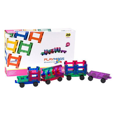 Playmags Magnetic tiles 3D Train 155 / 20 dielov / od 3 rokov