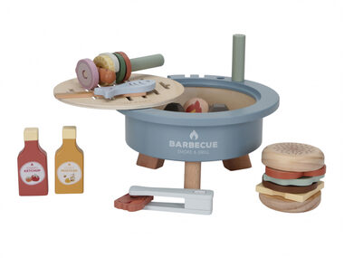 Little Dutch Barbecue sada drevená / od 3 rokov