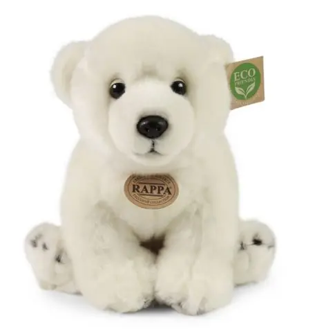 Rappa Plyšový ľadový medveď sediaci 28 cm / ECO-FRIENDLY / od 0 mesiacov 