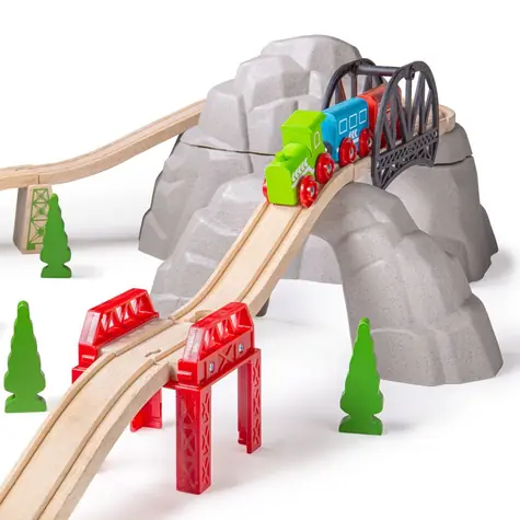 Bigjigs Rail Set vysokohorská dráha / 12 dielov / od 3 rokov