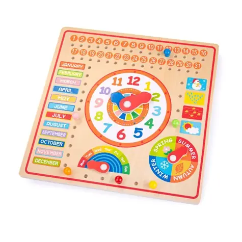 Bigjigs Toys Kalendár s hodinami / od 3 rokov