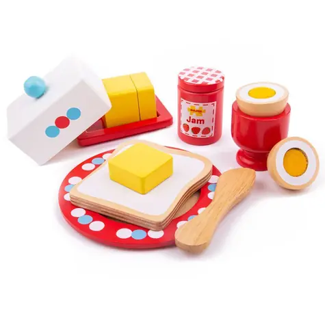 Bigjigs Toys Drevený set raňajok / od 3 rokov