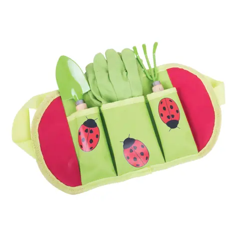 Bigjigs Toys Záhradné náradie Lienka / od 3 rokov