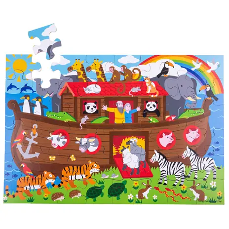 Bigjigs Toys Podlahové puzzle Noemova archa / 48 dielikov / od 3 rokov
