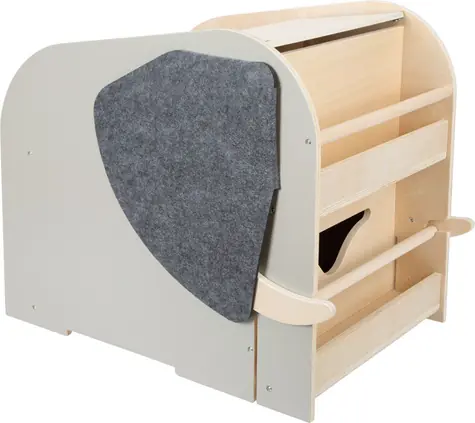 Small Foot Box na hračky so sedadlom a kolieskami slon "Wildlife" / od 12 mesiacov
