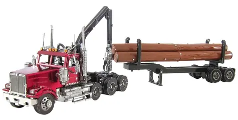 Metal Earth 3D Puzzle Western Star 4900 Log Truck s návesom / 134 dielikov / od 14 rokov