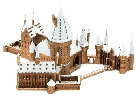Metal Earth 3D Puzzle Harry Potter: Zasnežený Rokfortský hrad / 136 dielikov / od 14 rokov