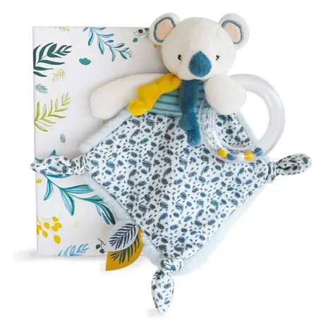 Doudou Darčeková sada - koala Yoca s hrkálkou 22 cm / od 0 rokov