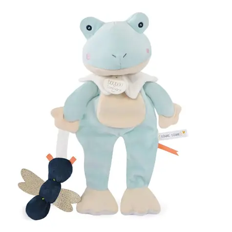Doudou Darčeková sada - Plyšová hračka žabka s vážkou 27 cm / od 0 rokov