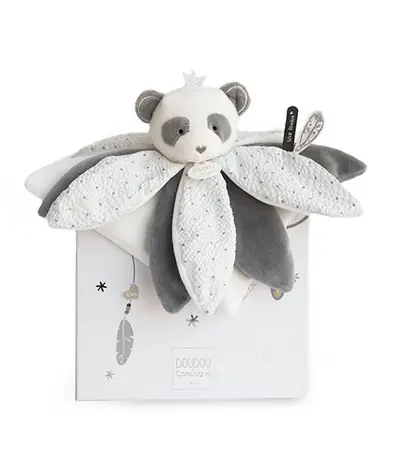 Doudou Darčeková sada - Plyšový muchláčik panda 26 cm / od 0 rokov