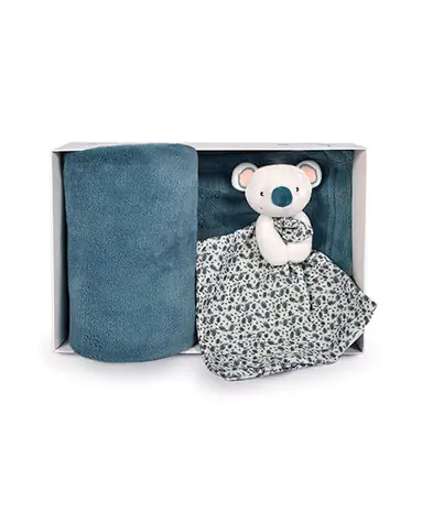 Doudou Darčeková sada šťastná koala Yoca pléd a muchláčik / od 0 rokov