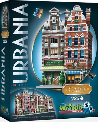 WREBBIT 3D puzzle Urbania: Kaviareň / 285 dielikov / od 12 rokov 