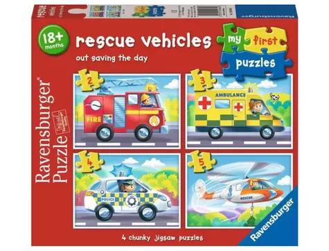 Ravensburger Moje prvé puzzle Záchranárske vozidlá 2/3/4/5 dielikov / od 1.5 roku