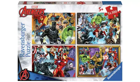 Ravensburger Avengers: Superhrdinovia - 4x100 dielikov / od 5 rokov