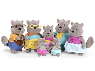 Li'l Woodzeez Rodina veveričiek so starými rodičmi Bustleberry / od 3 rokov