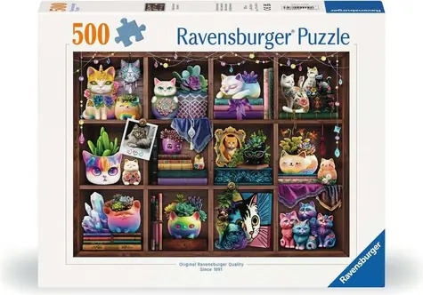 Ravensburger Mačky a sukulenty / 500 dielikov / od 12 rokov