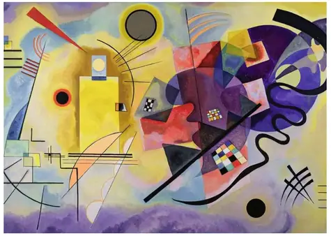 Ravensburger Wassily Kandinsky: Žltá & červená & modrá / 1000 dielikov / od 14 rokov