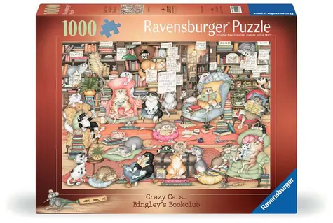 Ravensburger Bláznivé mačky - knižný klub / 1000 dielikov / od 12 rokov
