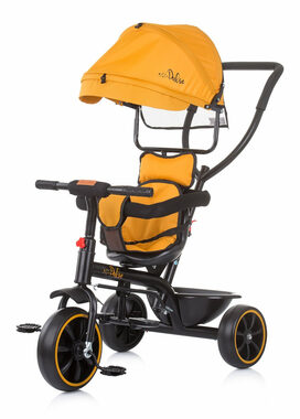 CHIPOLINO Trojkolka so strieškou Pulse 2v1 Mustard / od 1.5 roka / do 25 kg