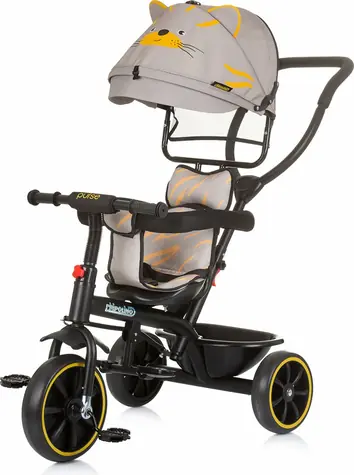 CHIPOLINO Trojkolka so strieškou Pulse 2v1 Tiger / od 1.5 roka / do 25 kg