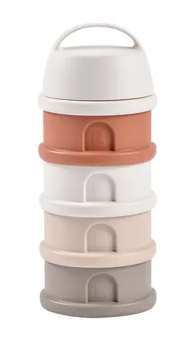 Beaba Sada téglikov na sušené mlieko / desiatu Cotton White / Terracotta