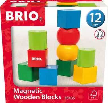 Brio Magnetické drevené kocky / od 1 roka