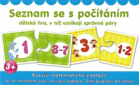 DOHÁNY Puzzle dvojice Zoznam sa s počítaním / od 3 rokov