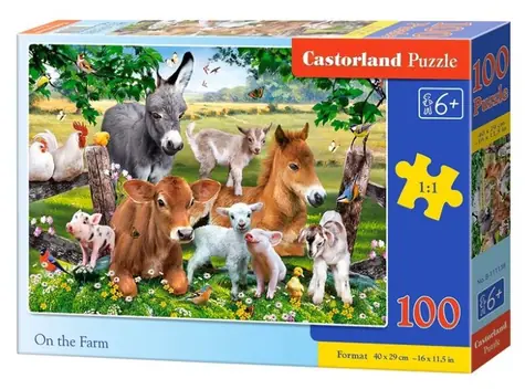 Castorland 111138 Na farme / 100 dielikov / od 6 rokov