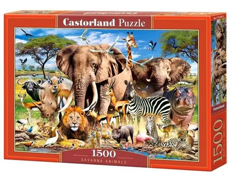 Castorland 151950 Zvieratá zo savany / 1500 dielikov / od 9 rokov