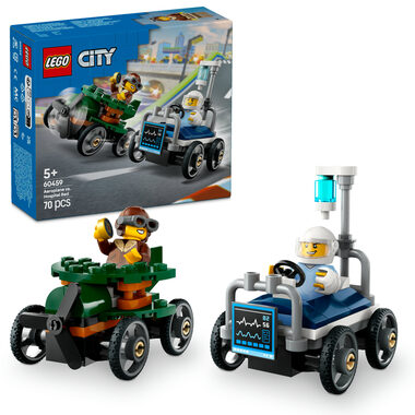 LEGO® City 60459 Závodný balíček: Lietadlo vs. nemocničné lôžko / Počet dielikov: 70 / od 5 rokov
