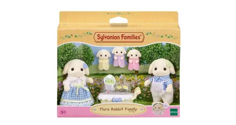 Sylvanian family Rodina Flora králici s trojčatami / od 3 rokov