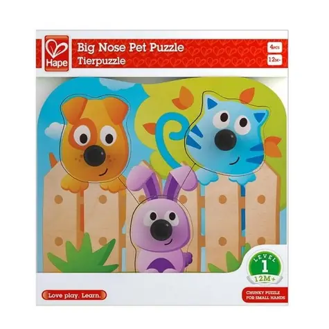 Hape Puzzle s úchytkami - Domáce zvieratká / od 1 rokov