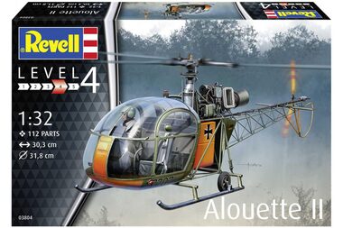 Revell vrtuľníka Alouette II / Plastikový model / 1:32