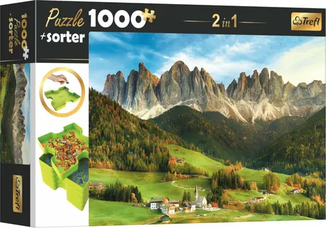 Trefl - Puzzle - 2v1 Dolomity, Taliansko s triedičom / 1000 dielikov / 68.3 x 48 cm / vek 12+