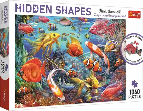 Trefl - Puzzle - Hidden Shapes: Podmorský život / 1060 dielikov / 68.3 x 48 cm / vek 12+