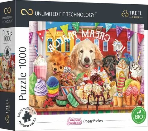Trefl - Puzzle - UFT Cuteness Overload: Písi pred cukrárňou / 1000 dielikov / 68.3 x 48 cm / vek 12+