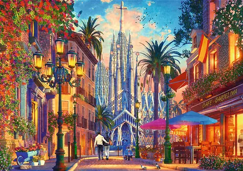 Trefl - Puzzle - Barcelona, Španielsko / 1000 dielikov / 68.3 x 48 cm / vek 12+